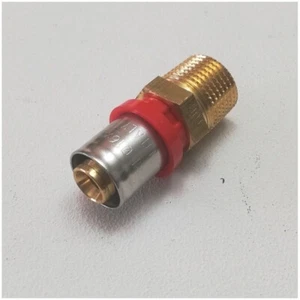 Raccordo diritto M maschio 16 x 3/4" a pressare per tubo multistrato - Foto 1 di 2
