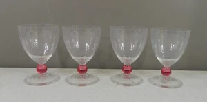 4 vasos de vino de copa de cristal de plomo completo con toallas - Imagen 1 de 6