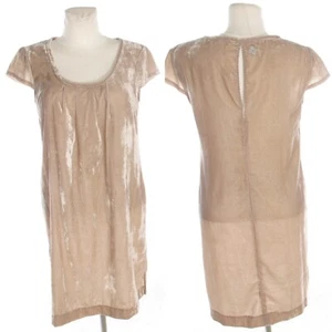 ODD MOLLY Pink Velvet Short Cap Sleeve A Line Tunic Dress sz 1 UK 8 10 Velour - Picture 1 of 24