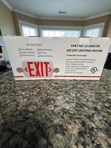 LS-ES007SR LED Exit Lighting Fixture NIB - Picture 1 of 2