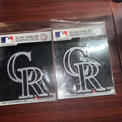 2-MLB Colorado Rockies Reflector 3D Sticker Decal Emblem Car Truck - Image 1 of 4