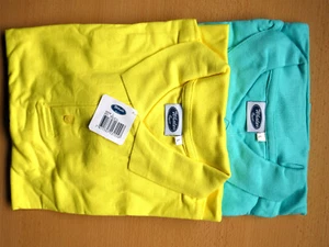 5 Stück Polo-Shirt WHALE® Größe L, mint und gelb, 100% Baumwolle - Bild 1 von 10