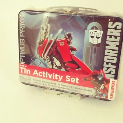 Juego de actividades Transformers Optimus Prime pestillo hojalata libro de actividades pegatinas último 1 Foto 1 de 4