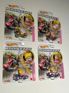 Lot of 4: Hot Wheels Mario Kart BABY Peach CAT peach PEACH & PRINCESS peach SET - Picture 1 of 3