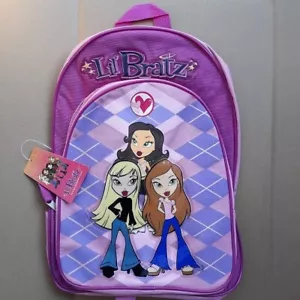 Mochila Lil BRATZ NUEVA Bolso para Libros de Lona ROSA Tamaño Completo De Colección 16" Nuevo con Etiquetas Lil' Bratz - Imagen 1 de 6