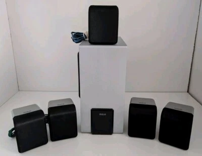 Juego de subwoofer y altavoces RCA RTD209 repuesto de cine en casa Foto 1 de 4