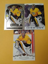 Pekka Rinne Nashville Predators 3 Card Lot UD Allure Iced Out 