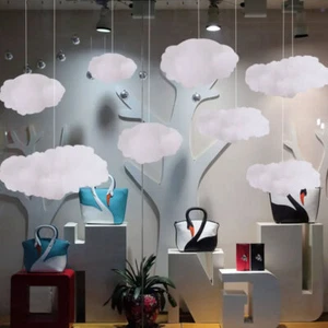 1x Artificial 3D Hada Blanco Nubes Falsas Algodón Boda Fiesta Escenario Decoración Prop - Imagen 1 de 12
