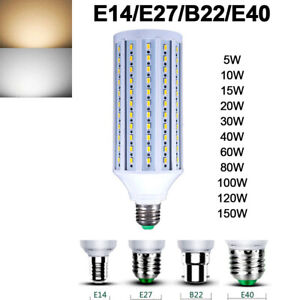 E27 E14 B22 E40 LED Corn Bulb 5730SMD Energy Saving Light Lamp 10W 20W 100W 150W