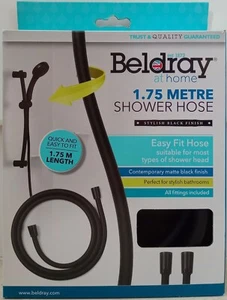 Beldray Matte Black Shower Hose 1.75 Metre New Boxed - Picture 1 of 8