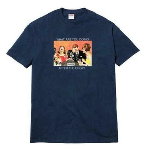 Supreme Orgy Tee Navy Tamaño grande SS17 - Imagen 1 de 10