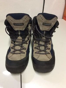 LOWA Women Klondike GTX Mid Gore Tex Hiking Trail Boots Suede 8.5 Blue Leather - Picture 1 of 10