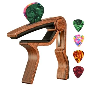 Guitar Capo, with Pick Holder Capo and Pick for Acoustic Electric Guitar,Ukulele - Picture 1 of 6