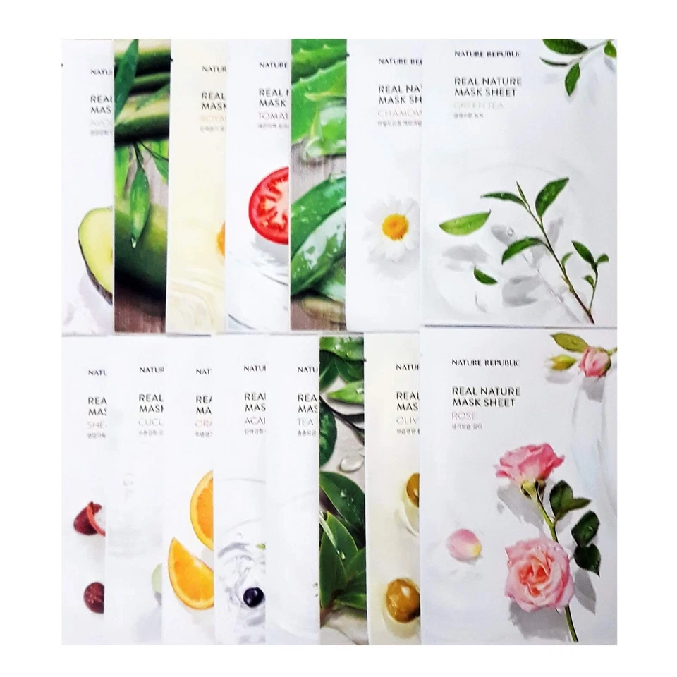 Nature Republic Real Nature Mask 30-sheet Various Assorted Brightening Moisture - Image 1 of 1
