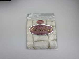 Charles Craft Cross Stitch Fabric 14 Count Gold Grid Breadcover 18 x 18 9R - Picture 1 of 3
