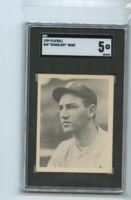 1939 Playball Schoolboy Rowe Detroit Tigers #60 ⭐️💥🎯 SGC Graded 5 - Image 1 of 2