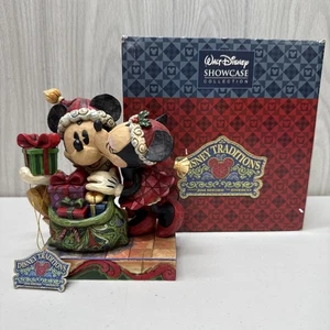 Disney Traditions Jim Shore A CHRISTMAS KISS Mickey & Minnie Mouse w/Tag - Picture 1 of 21