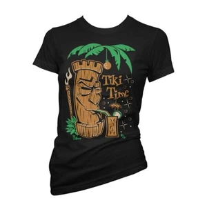 Pinky Star Women's Retro T-Shirt - Tiki Time - Picture 1 of 7