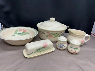 Pfaltzgraff "GARDEN PARTY" USA ~ 8 Piece Serving Set: S&P, Gravy, Bowls, Butter - Image 1 of 4