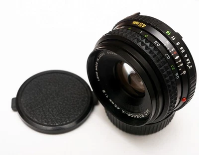 CLAed! Minolta MD Rokkor-X 45 мм f/2 блин PrimeLens MILC Sony m43 адаптируемый! - Изображение 1 из 4