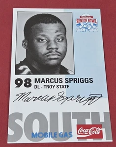 Marcus Spriggs RC 1999 Senior Bowl Troy State Trojans Rookie Cleveland Browns - Bild 1 von 2
