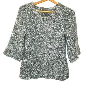 Fenn Wright Mason Alpaca Cardigan Sweater Sz S Women's Wool Marled Knit Gray - Picture 1 of 12