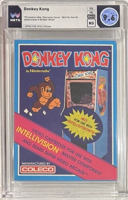 Donkey Kong WATA 9.6 🔥 NS GLUE SEAL | Intellivision Coleco 1982 | OVAL STICKER! - Image 1 of 2