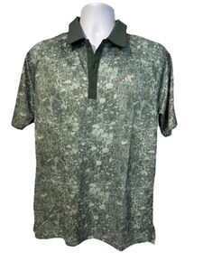 $65 Adidas Men's Petal Print Golf Polo Shirt - Hazy Green - Medium -New - Picture 1 of 7