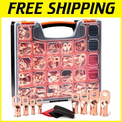 Сверхпрочные медные наконечники кабелей аккумуляторов с термоусадочными трубками - Изображение 1 из 4