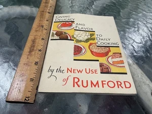 1931 Cookbook Giving Delicacy & Flavor To Daily Cooking,New Use Rumford,30p,vgd+ - Picture 1 of 17