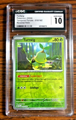 Turtwig Reverse Holo #010 - CGC GEM MINT 10 - 2024 Temporal Forces - Pokemon TCG - Image 1 of 3