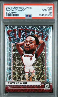 PSA 10 2024 PANINI DONRUSS DWYANE WADE OPTIC SLAMMY! #30 CASE-HIT SSP - image 1 of 4