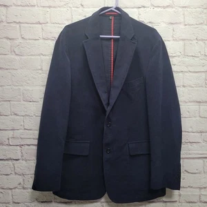 J Peterman Duca Visconti Di Modrone Samt Blazer Herren 44 dunkelblau 100% Baumwolle - Bild 1 von 8