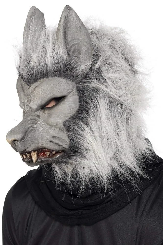 Smiffys Werewolf Latex Mask, Grey - Image 1 of 1