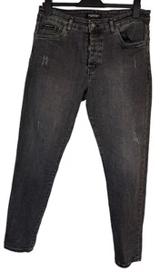 Pantalones de mezclilla Fear of God FOG Essentials para hombre talla 36x30 carbón desgastado con botones - Imagen 1 de 14