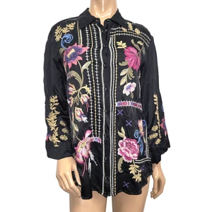 $295 NWT Johnny Was WORKSHOP Kimono Sleeve Shirt - M -OL17540825 - Picture 1 of 10