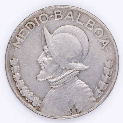 1930 1/2 Balboa Panama .3616 ASW KM#12.1 - Image 1 of 2