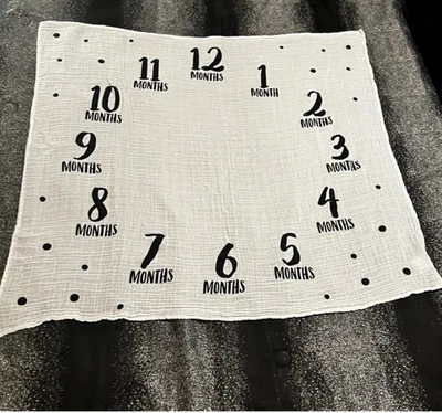 Watch me grow milestone одеяло от Pearhead б/у в отличном состоянии хлопковое муслиновое пеленальное б/у в отличном состоянии - Изображение 1 из 4