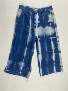 Levi’s Culotte Shorts W 27 Kaihara Japanese Sky Shibori Jorts Wide-Leg Denim - Picture 1 of 13