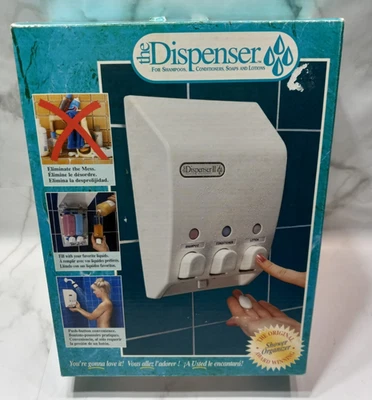The Dispenser III 3 Chamber Shower Wall Shampoo Soap Better Living Products Vtg - Image 1 of 4