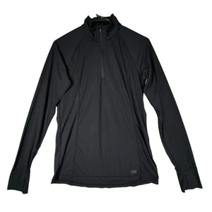 OR Outdoor Research Half Zip Pullover Top sz M Women Running Wool Performance - Picture 1 of 12