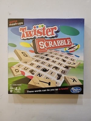Game Mashups Twister Scrabble Game E8834 Ages 8+ 2019 Hasbro Gaming NEW SEALED - Image 1 of 4