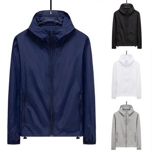 Coat Men Windbreaker Sunproof Waterproof Breathable Fashion Hooded L-4XL - Picture 1 of 17