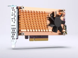 Carte d'extension QNAP QM2-2P-384, double emplacement SSD M.2 22110/2280 NVMe - Photo 1/3