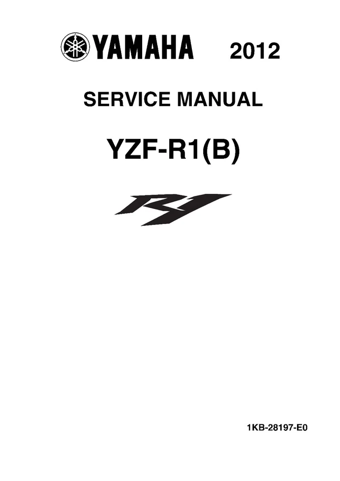 Manual de taller de servicio Yamaha 2012 R1 YZF-R1(B) Foto 1 de 1