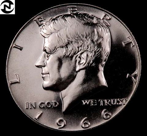 1966 Kennedy Half Dollar ~ Gem SMS Proof Like ~ 40% Silver ~ 1 Coin Cover