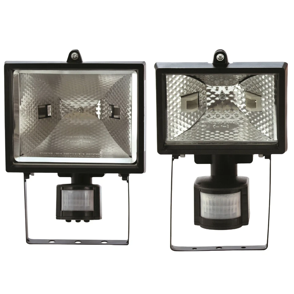 120W/400W PIR Motion Sensor Floodlight Security Outdoor Garden Halogen Lighting - Image 1 of 4