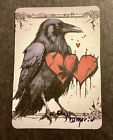 ACEO ATC Signed Print “Raven Our Two Hearts”