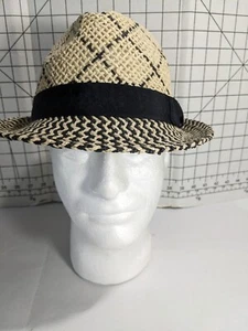 NEW- Size S/M - Cremieux Casual Panama Hat - Paper Material - Black MSRP: $40 - Picture 1 of 6