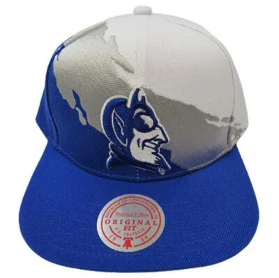 New Duke Blue Devils Mens Mitchell & Ness Flatbrim Snapback Paintbrush Hat $36 - Image 1 of 4
